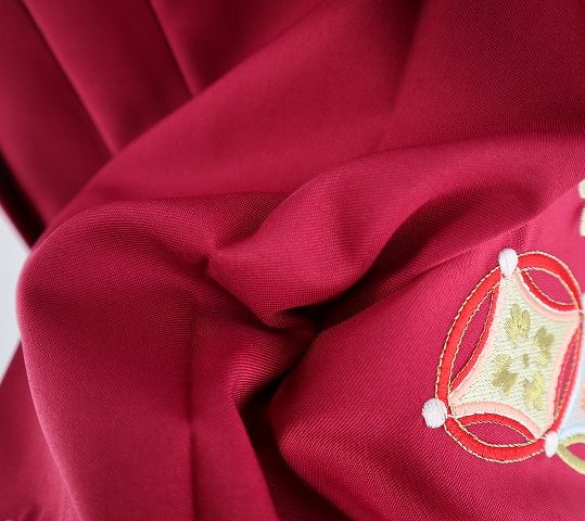 卒業式袴単品レンタル[刺繍]ローズピンクに七宝と桜刺繍[身長148-152cm]No.801